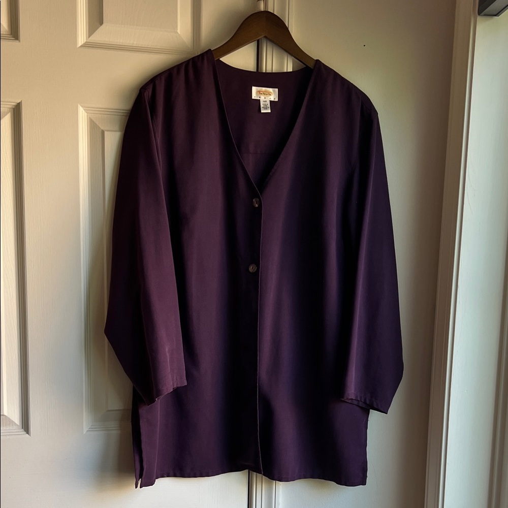 Talbots Plum V-Neck Shirt